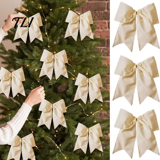 Decoratieve Fluwelen Linten 2 Stuks Kerstboom Strik Decoraties, Stof Feestelijke Krans Hangend Ornament Trap Strikken voor Huis, Feestelijke Slingers Bruiloft