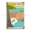 Travel Poster Zakynthos Greece Europe Metal Plaque Pub Mural Customize Wall Decor Wall Custom Wall Cave Tin Sign Poster