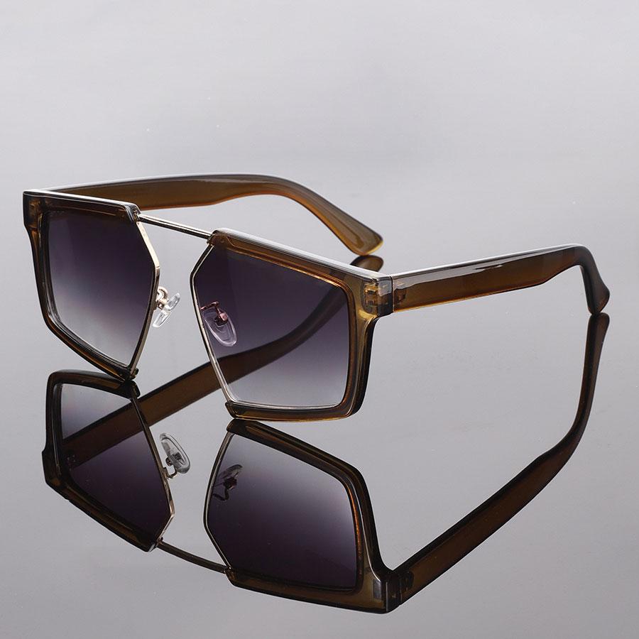 

Novel Irregular Frame Unisex Sunglasses Stylish Exaggerated Eyewear for Men And Women Perfect for Street Style Photos to Appear коричневый