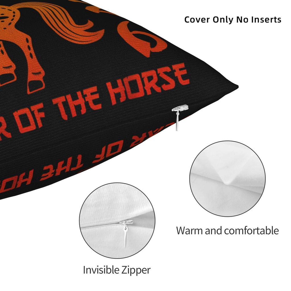 Lunar New Year 2026 Chinese-Style Pillowcase Soft Cushion Cover Decorations Year of The Horse Throw Pillow Case Cover Square