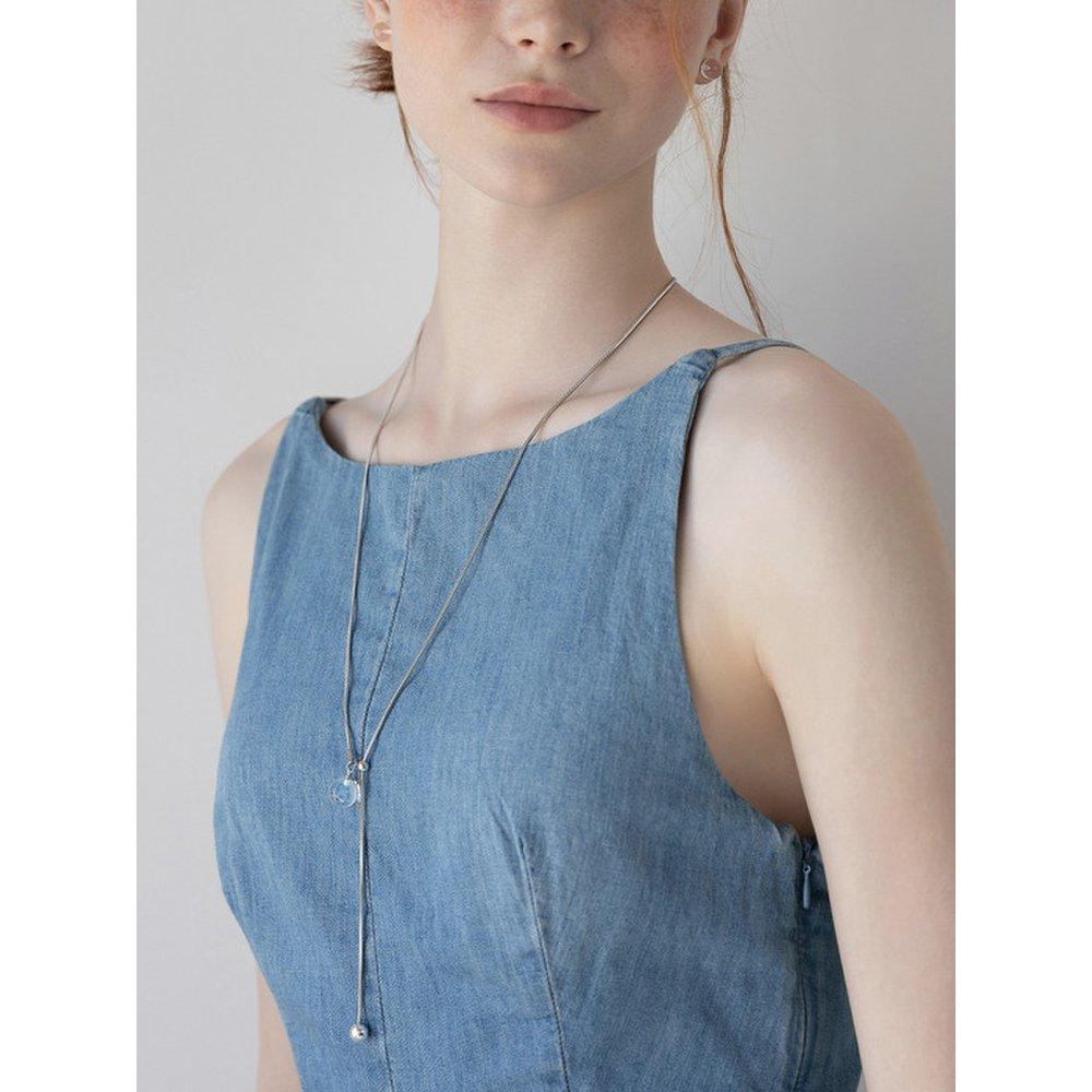 Gem Point Y-Line Long Necklace Nz2492