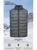 Men's and Women's Graphene Heated Light Duck Down Vest with Stand Collar