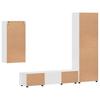 FLORIN 3 Piece TV Cabinet Set with Drawers White Particleboard