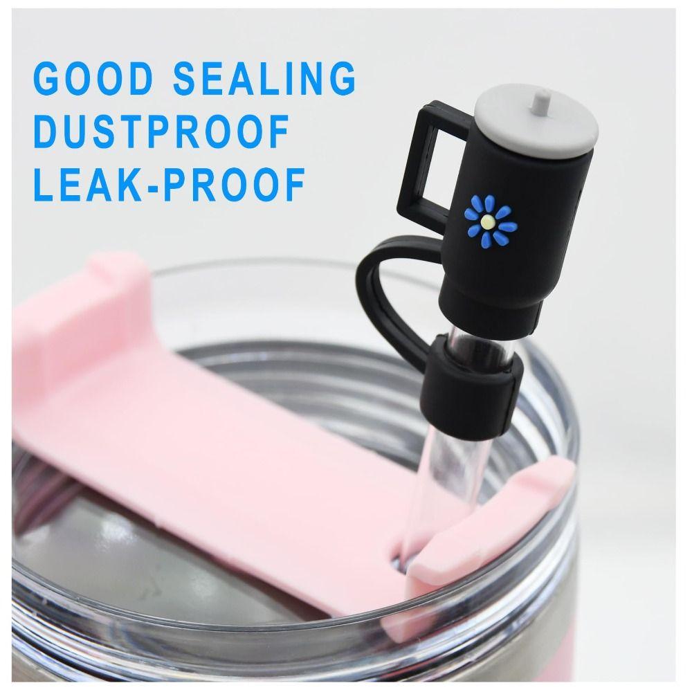 5/6 ks Růžové krytky na brčka Roztomilé prachotěsné zátky Kreativní sada zátěžek proti rozlití