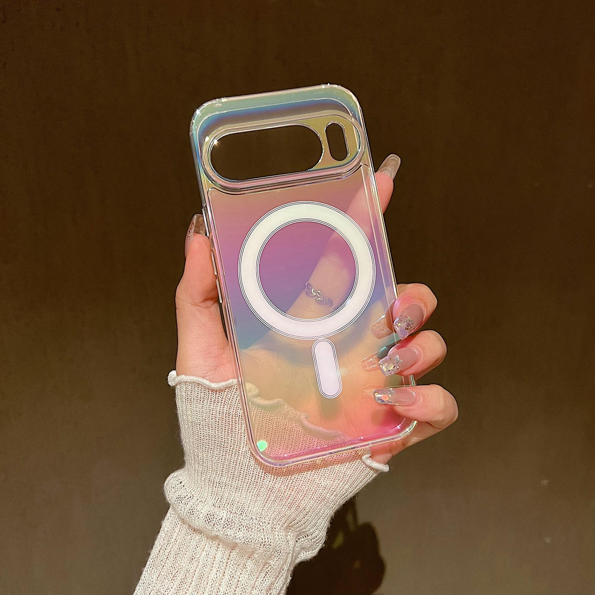 

For Google Pixel 10 Pro Slim Magnetic Case Acrylic + TPU Gradient Phone Cover