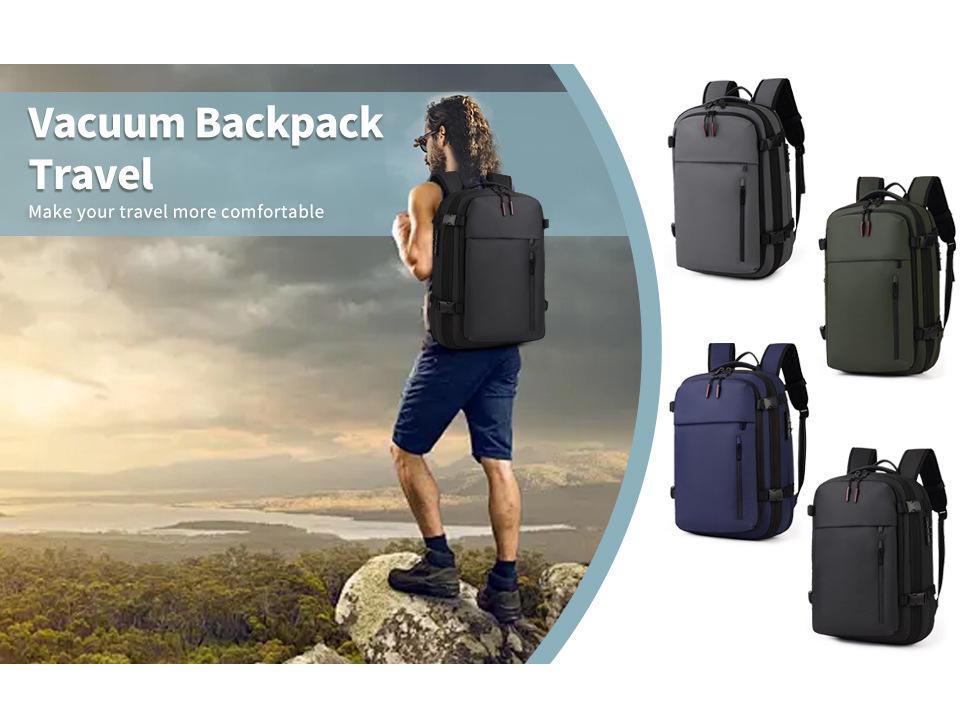 Vakuumversiegelbarer Kompressionsrucksack mit großem Fassungsvermögen und USB für Reisen