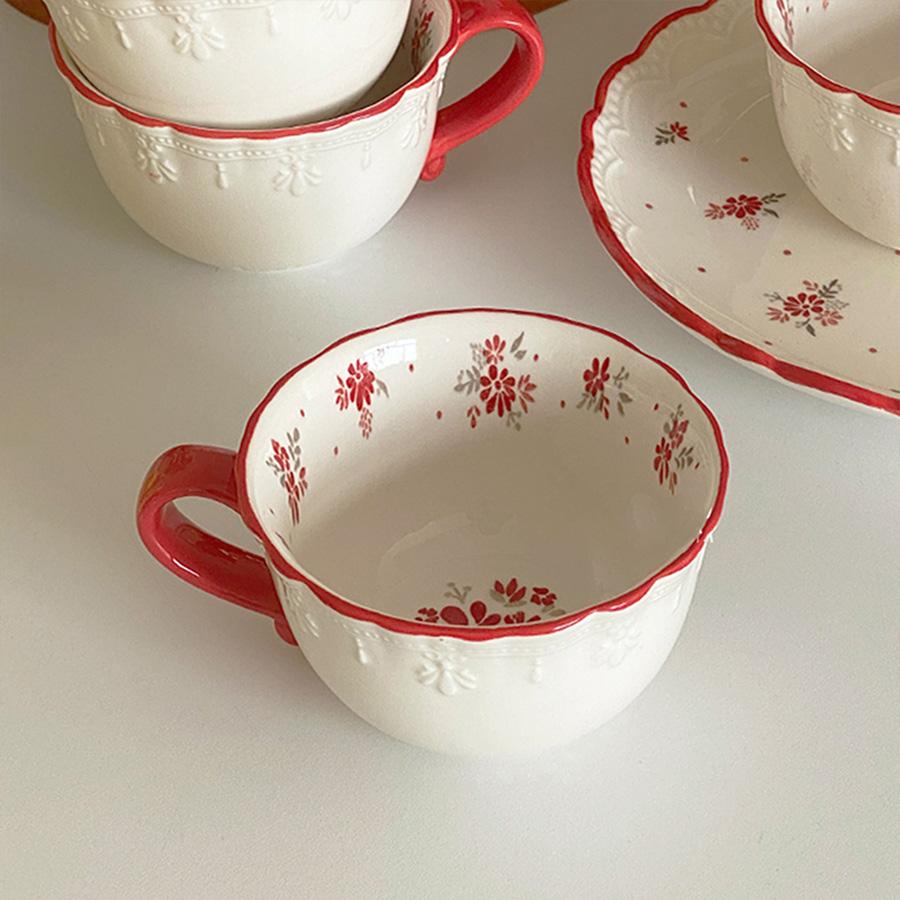 Ceramic cup Coffee cup Water cup Mug Tea cup Cup Dedicated Japanese style Ceramic Floral pattern Couple For home Milk