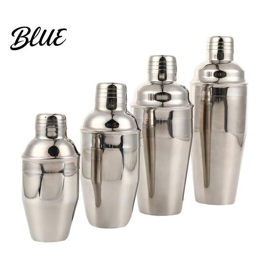 Professional Bar Shaker Stainless Steel Cocktail Cup Leak-Proof Martini Mirror Polished Three Piece Bartender Tool Easy Cleaning Mixer for