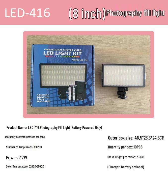 Lumină LED Pătrată de Umplere cu Patru Panouri pentru Fotografie, pentru Portrete de Interior/Exterior și Transmisiuni Live