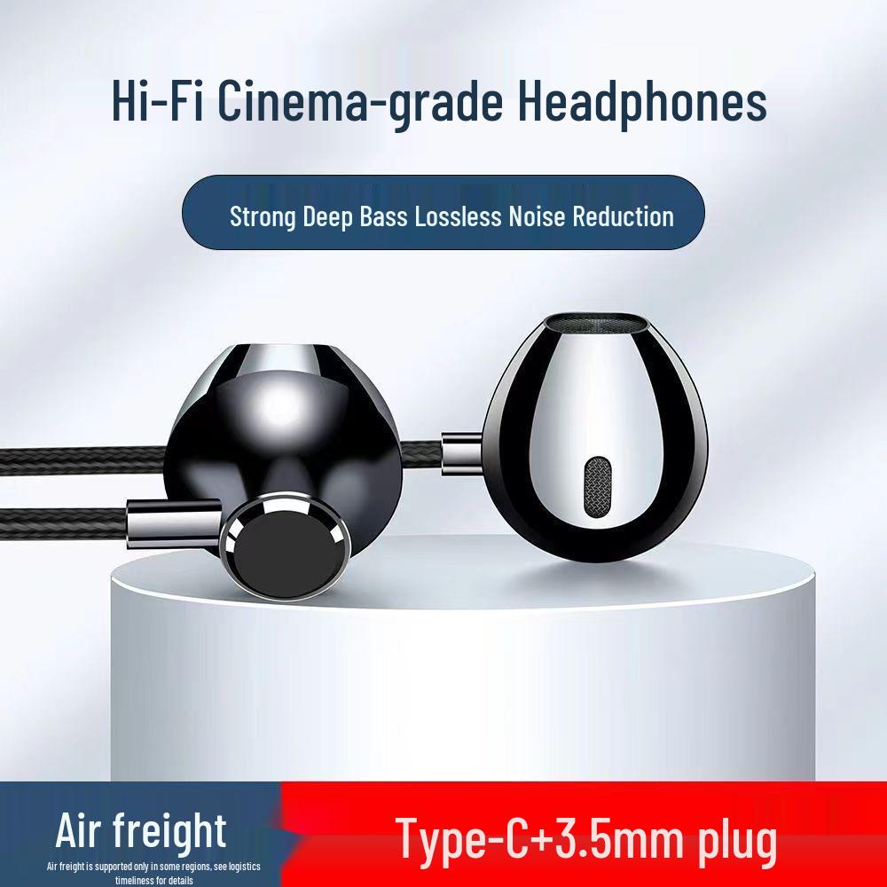 High-End Wired Professional Karaoke Headphones, Nylon Type-C, Universal for OPPO, Xiaomi, Vivo