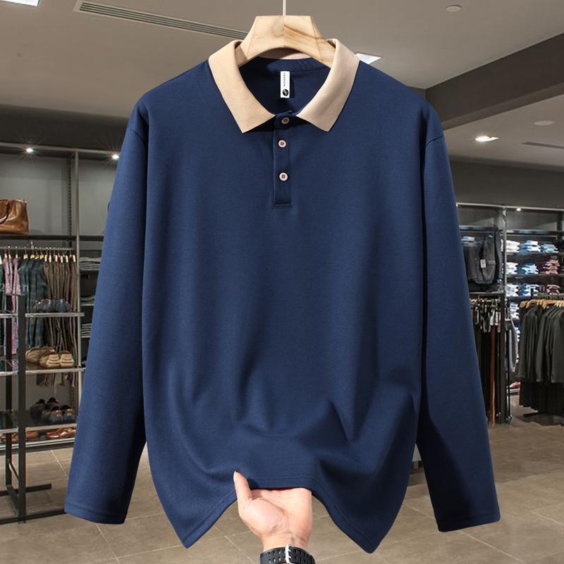 Plus Size 5XL-13XL Autumn Oversize POLO Long Sleeve Tops for Men Pullovers Casual Men's Sweatshirts