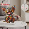 With Base Home Ornament Acrylic Desktop Ornament Hot Cat Statue  Home Table Seasonal Decor