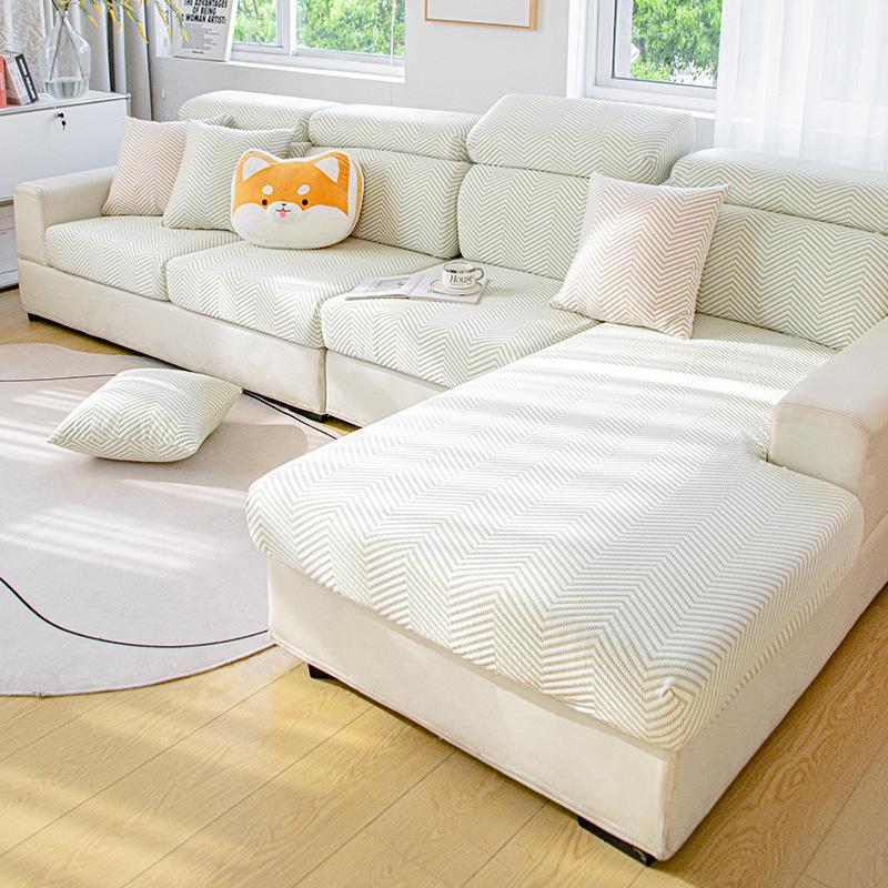 

Летний прохладный чехол на подушку дивана 2025 новый универсальный всевключающий всевключающий универсальный летний эластичный нескользящий коврик 45 * 45cm pillow cover [without core]