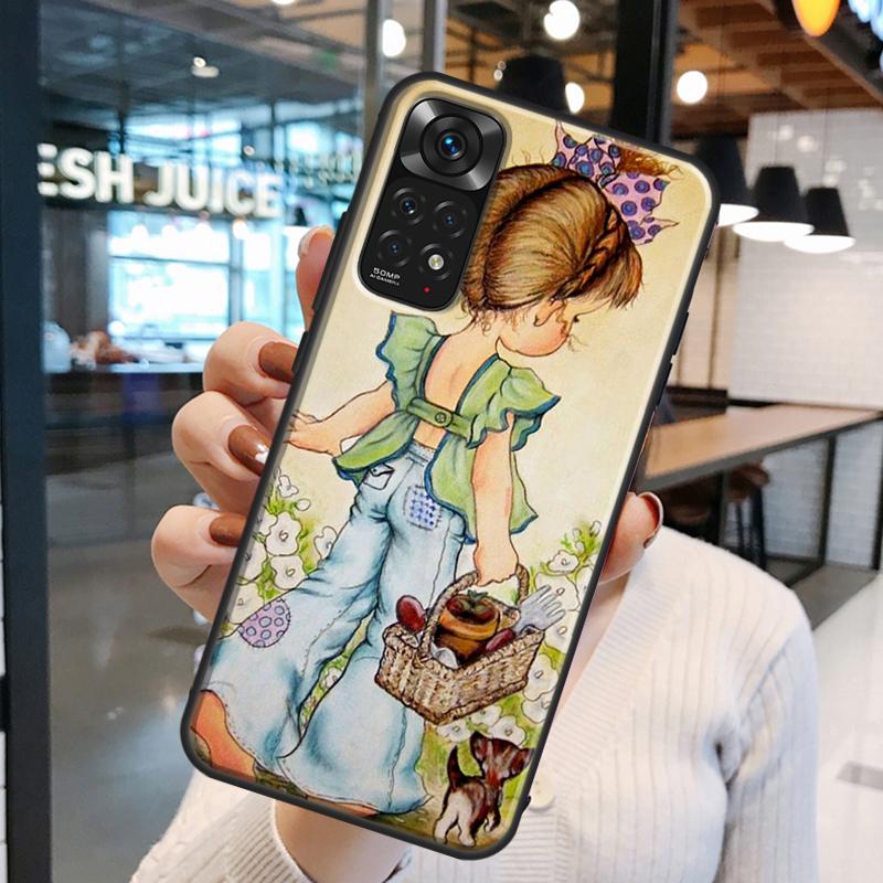 Sarah Kay pattern Case For Xiaomi Redmi Note 12 8 9 10 11 Pro Note 12S 11S 10S 9S Redmi 10C 10A 9C 12C Cover