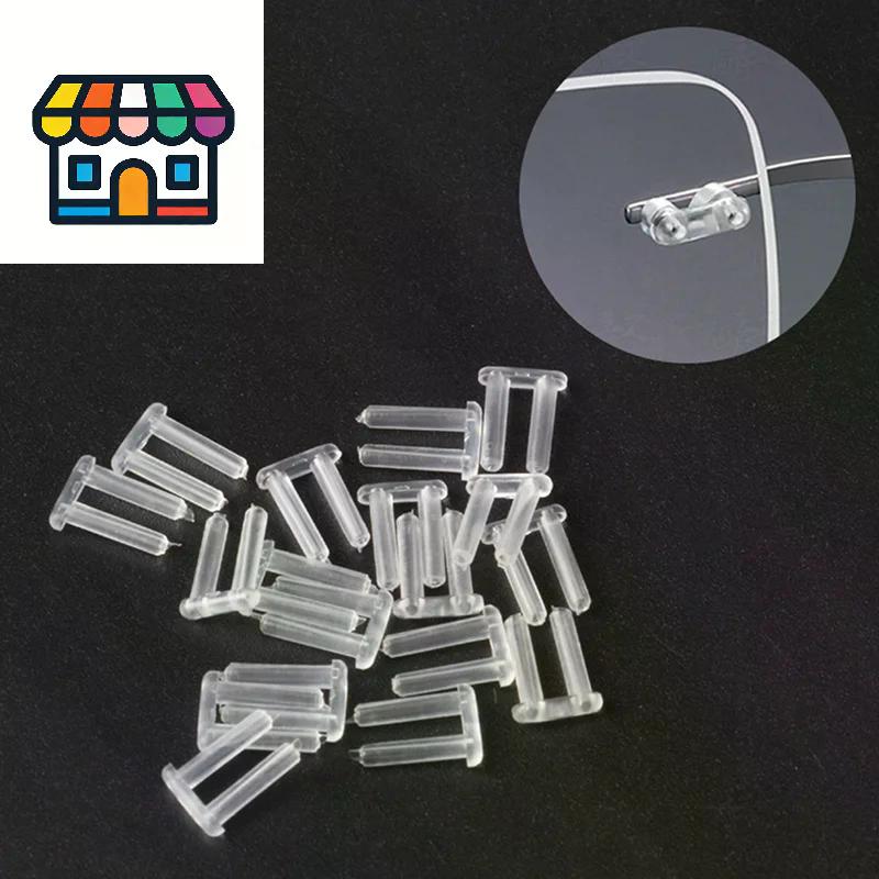 100 Pz/Set Doppio Tappo in Gomma Per Occhiali Senza Montatura Fibbia di Ricambio Per Occhiali da Vista Accessori per Attrezzatura per Occhiali