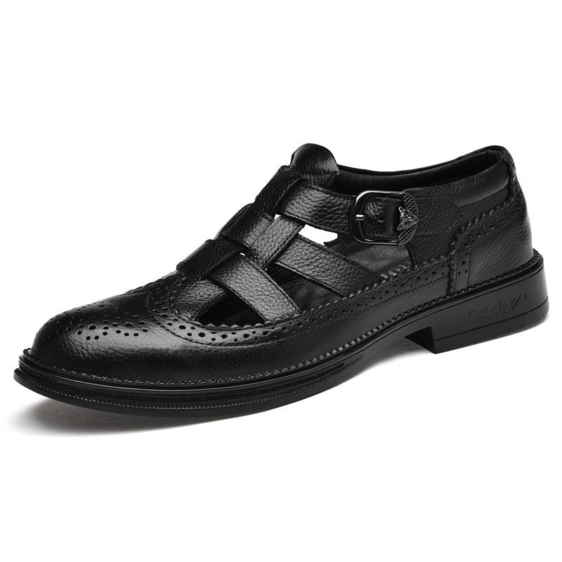 Men s Breathable Lightweight Brogue-Style Leather Shoes for Spring and Summer 41