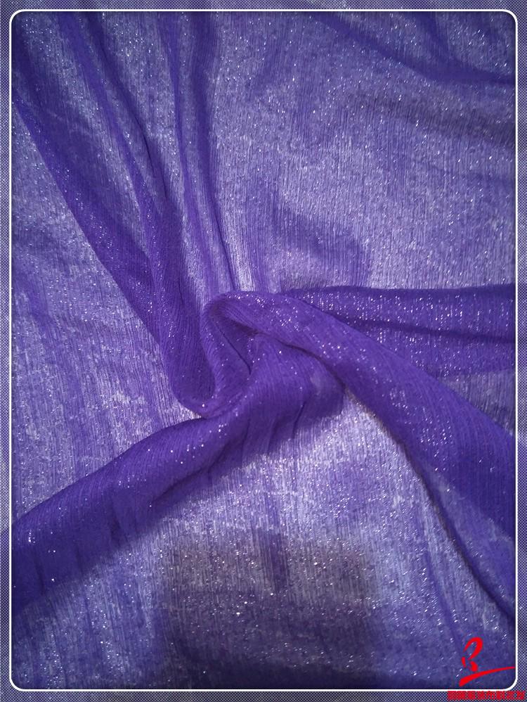 Super Sheer Silver Sequin Silk Gingham Chiffon Brocade Fabric for Dance Costumes