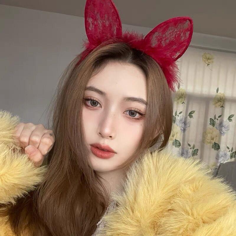 Fan Lei Korean Style Cat Ear Headband: Cute Catwoman Lingerie Accessory for Christmas Parties