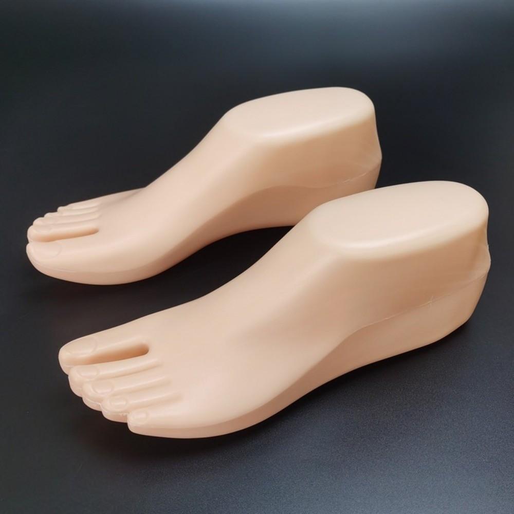 1Pair Plastic Mannequin Foot Model Hollow Sock Display Foot Female Feet  For Thong Sandal Shoe Sock