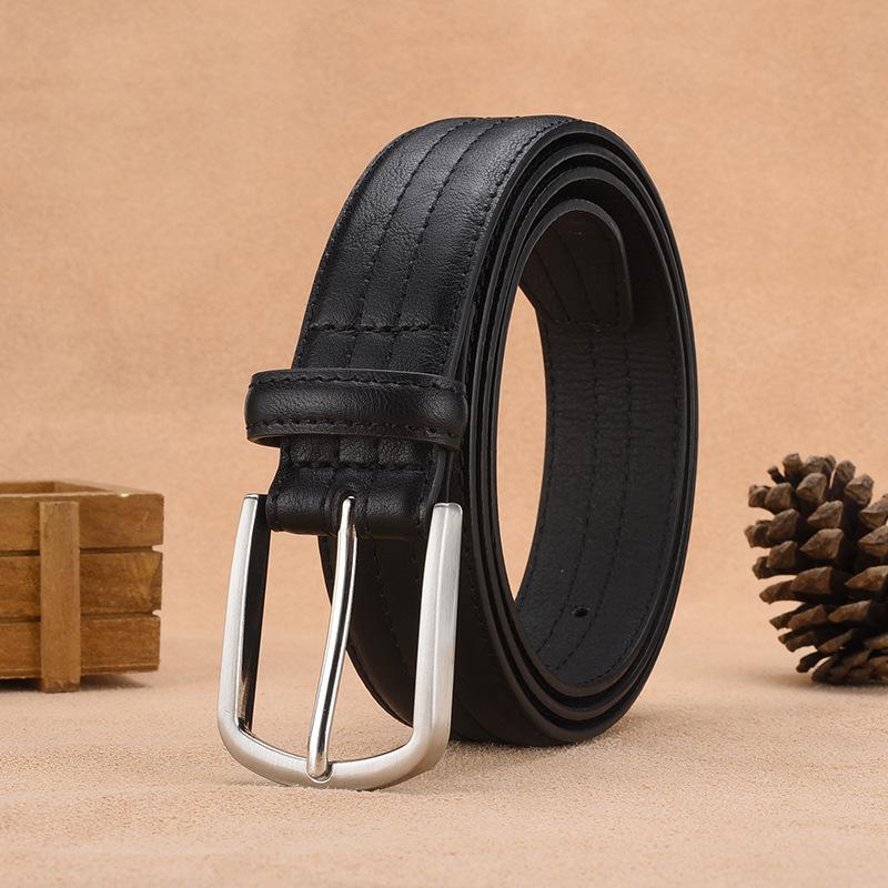 Men'S Belt Pin Buckle Belt Pu Belt Men'S Trouser Bag One Piece Big Hair