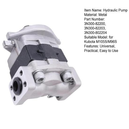 Tractor Hydraulic Pump Anti-Rust Design Precision Pump for Kubota M105S/M96S Reliable Performance Hydraulic