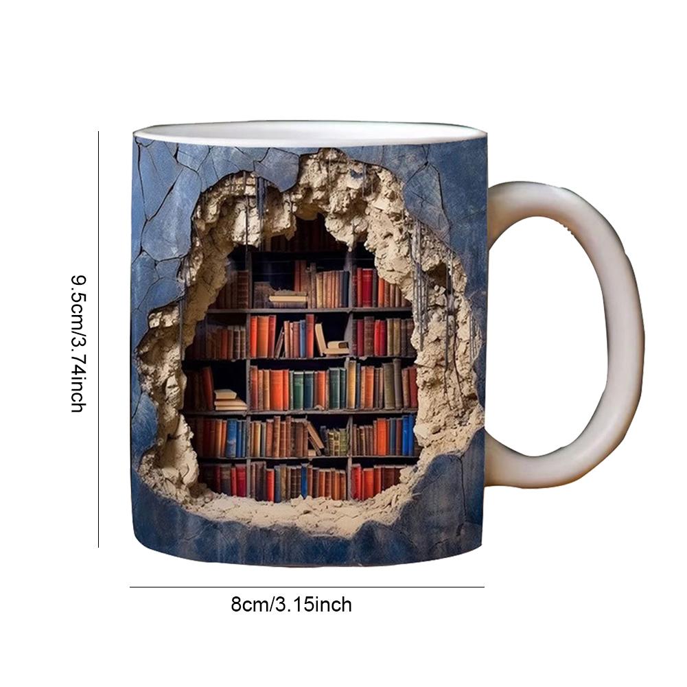 Handmade Resin Book Shaped Coffee Mug 3D Painted Colorful Novelty Drink Cup Creative Perfect Drinkware for Gift and Daily Use