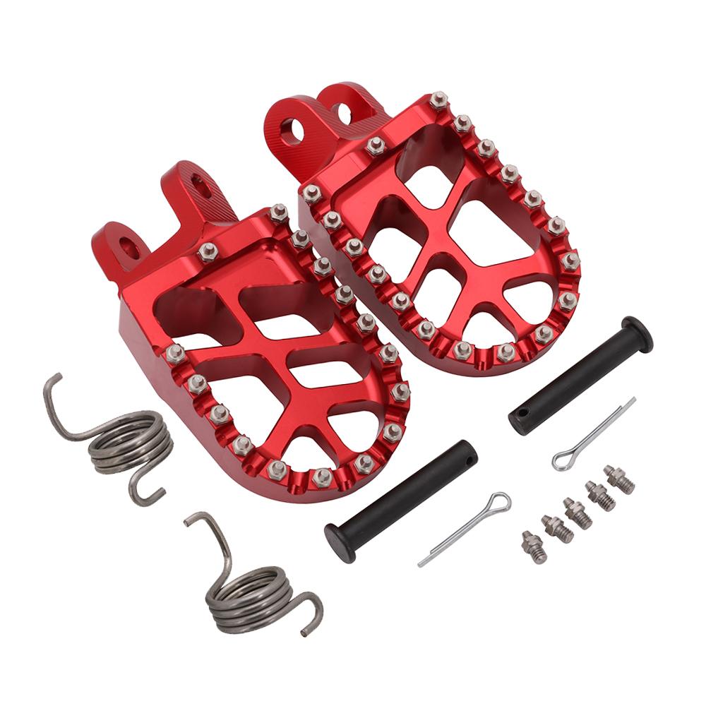 Motocross Footrest Footpegs Foot Pedal Aluminum Parts For Honda CR 80 85 CRF1000L 2016 2017 XR250 400 650 KLX 250 250R KLR650