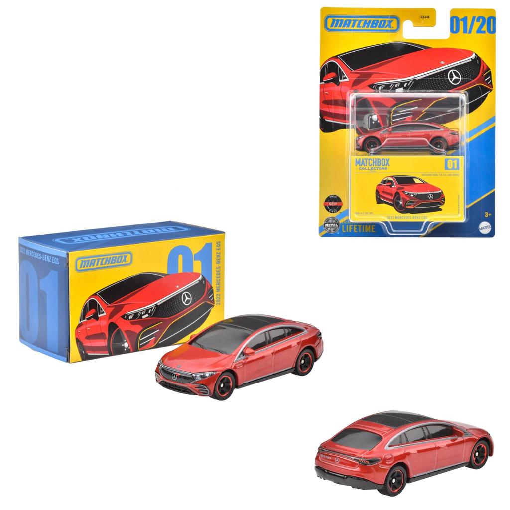 Matchbox Sortiment Fahrzeug Spielzeug Mini-Box mit Spielzeugautos ab 3 Jahren, 8 Stück, Sammlerautos, Box, Up, 987A-GBJ48