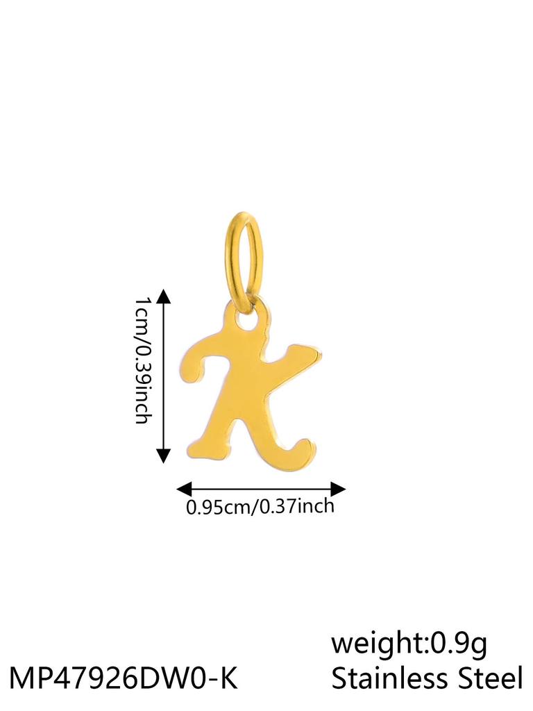 CARLIDANA INS New Fashion Initial Charm Stainless Steel 18K Gold Plated Letter Pendant Alphabet Necklace for DIY Jewelry