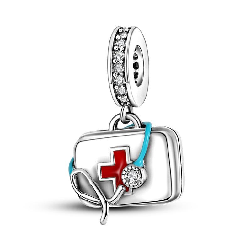 

Authentic Original Copper Metal Medicine Cabinet Stethoscope Charm Bead Components Pendant Bead Component Bead Components Compatible With Bracelet