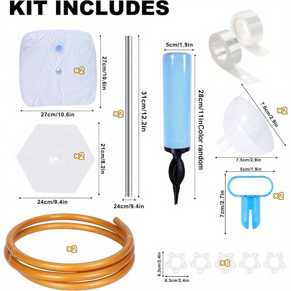 

1 комплект арки из воздушных шаров, набор для самостоятельной сборки, арка произвольной формы, с основанием, заполненным водой, идеальный вариант для свадьбы на День матери One set