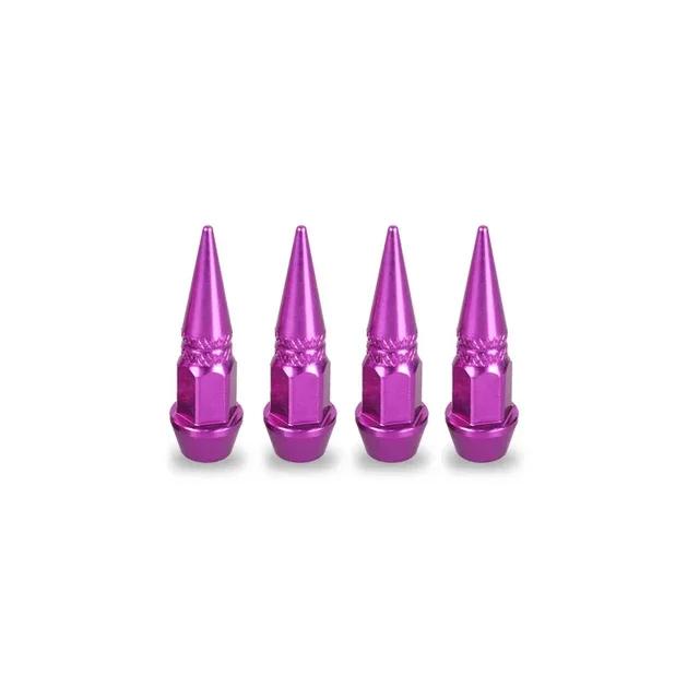 4pcs Car Universal Bullet Head Screws Valve Caps Personalized Modifications Pointed Valve Tips Bicycle and Motorcycle Tires