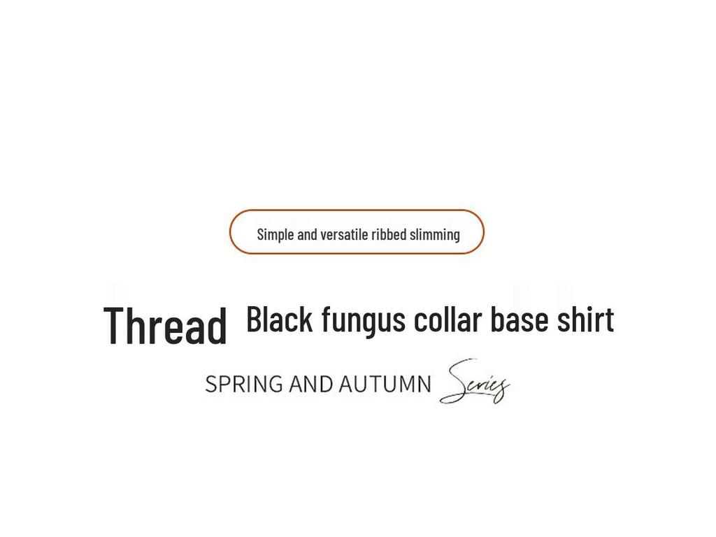 Women's Slim Fit Black Modal Long-Sleeve Mid-Neck Top for Autumn/Winter