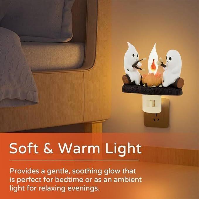 Enchanting White Ghost Night Light For Halloween Festivities And Unique Decor Items