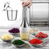 Manual Pressed Chopper Stainless Food Chopper Vegetable Chopper Push-Press Hand Stainless Food Chopper Multifunctional Manual