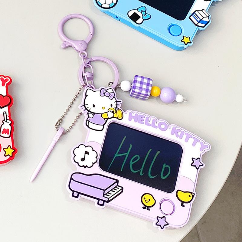 

Cartoon Family Graffiti Drawing Board Keychain Couple Bag Car Key Chain Pendant individually packaged