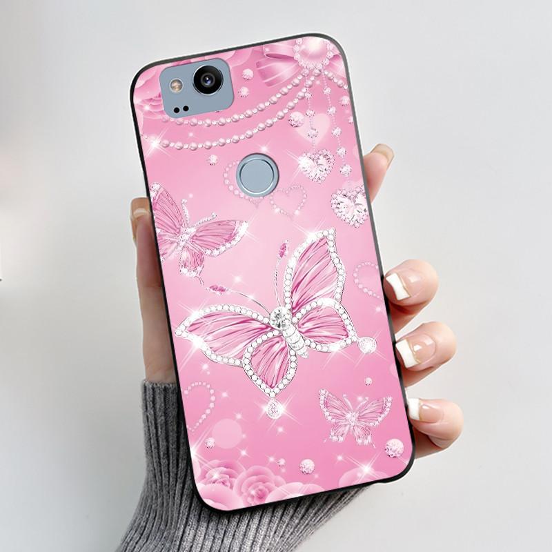 Pattern Case For Google Pixel 2 XL Pixel2 Funda Soft Silicone Shell For Google Pixel 1 XL Pixel1 Cover Cute Flower Casing Coque