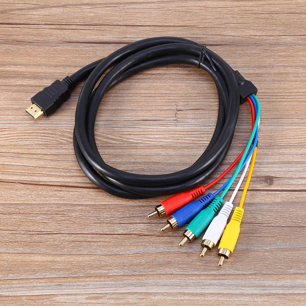 .5M 5Ft HD 1080P HDMI Male To 3 RCA AV Audio Video Converter Cable Cord Adapter
