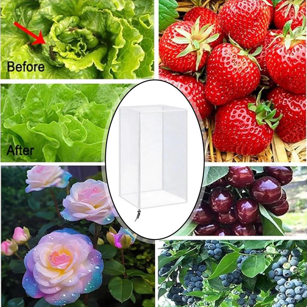 Síťovaný kryt na rostliny Víceúčelový prodyšný ochranný kryt pro farmu, květiny, zeleninu v květináčích