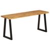 Bank Baumkante 105 cm Solid Acacia Wood