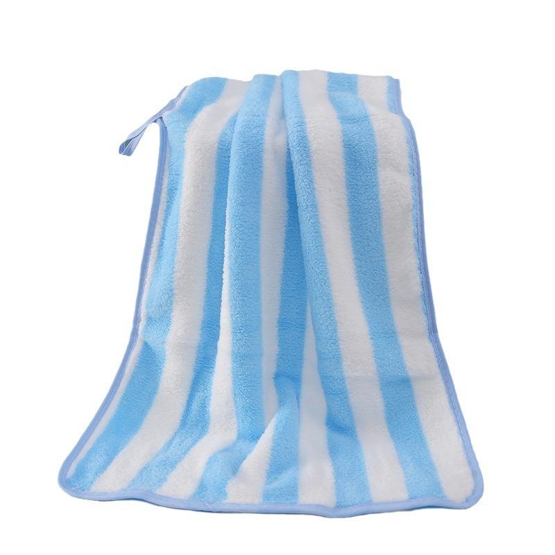 Coral Fleece Towels, Bath Towels, Absorbent Household Student Dormitory Wide Strip Towels