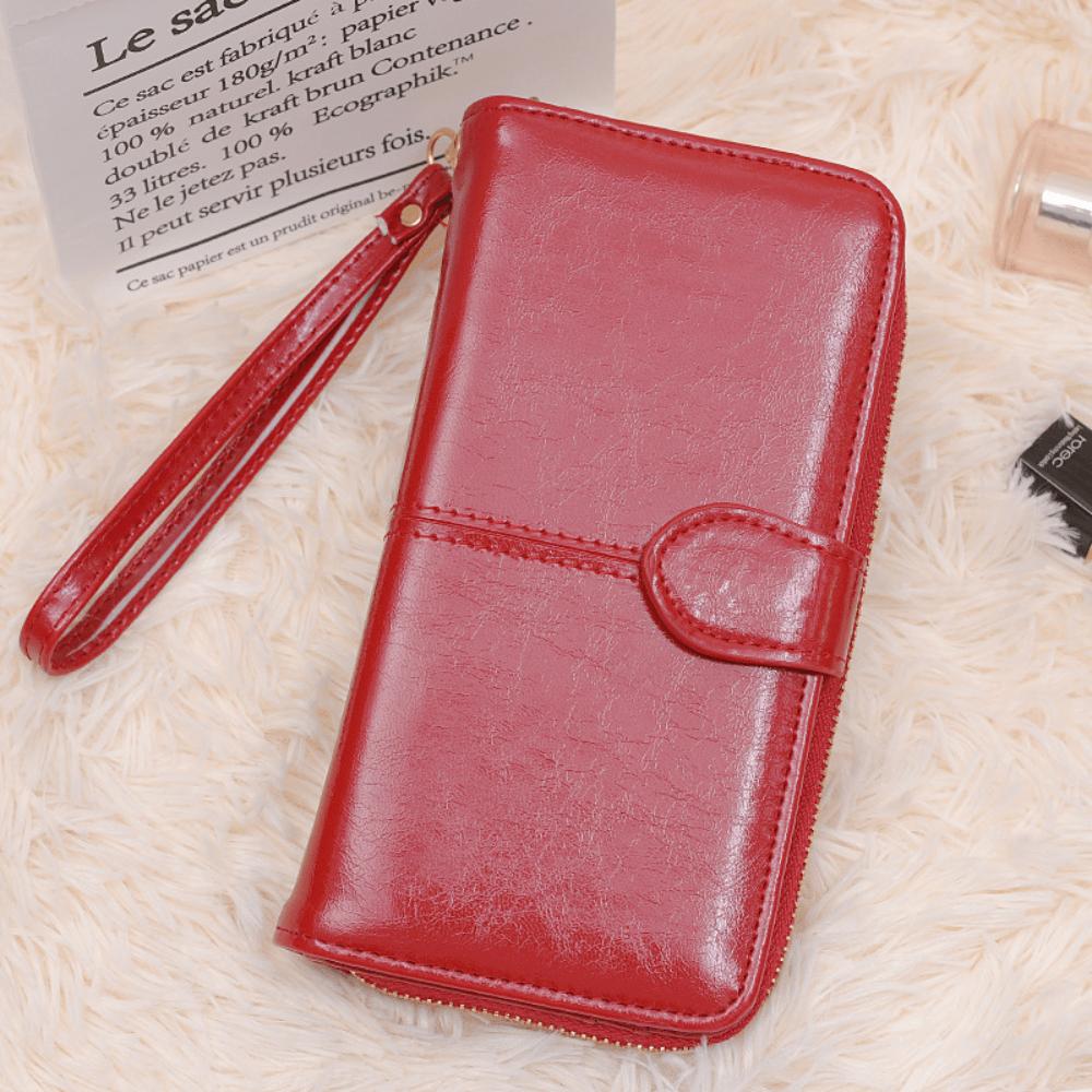Wallet Women's Retro Mobile Phone Bag Long Zipper Women's Banknote Clip Wallet Wallet