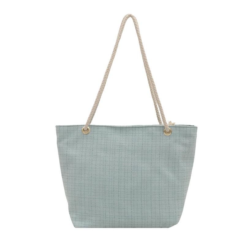 Plaid woven tote bag women's 2025 new high-value commuter art students class handheld cloth bag tide