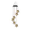 Solar Wind Chime Light, Star Sun Moon Wind Chime Solar Light, Outdoor Hanging Wind Chime, Solar Powered Garden Light for Patio Balcony Porch Terrace
