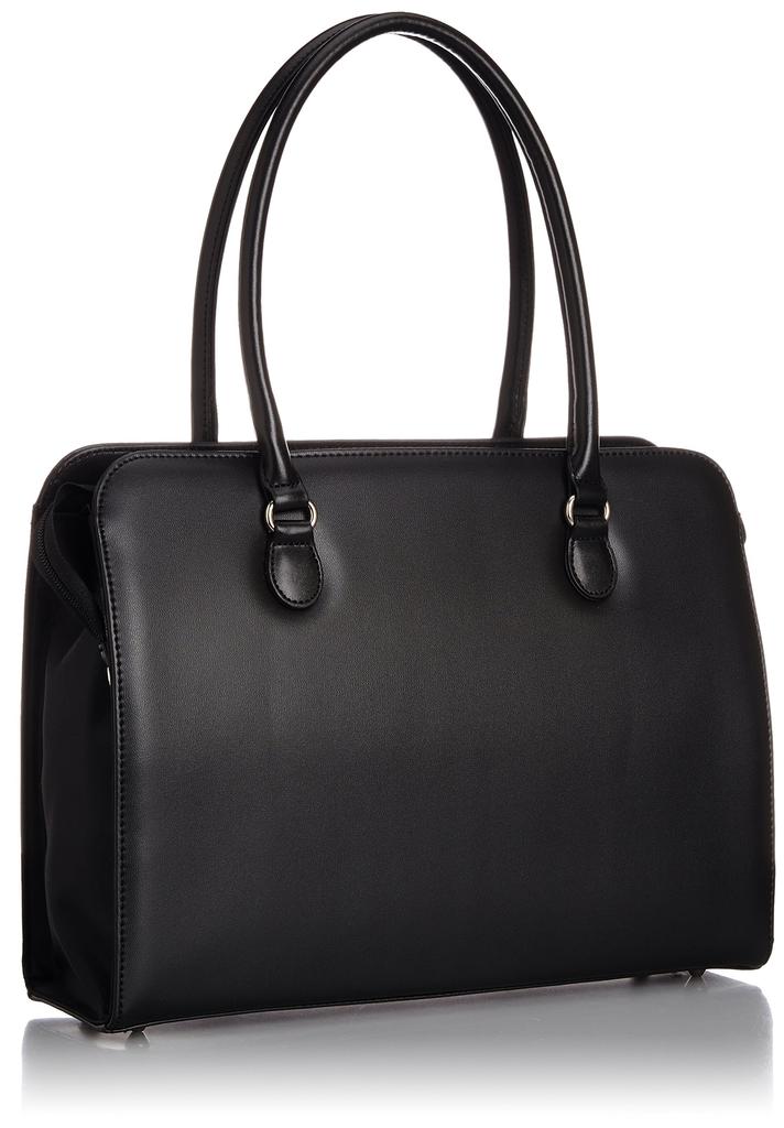 LA CASETTA Synthetic Leather Business Tote Bag (A4 Compatible) 0483 Black