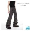 MORYTRADE Men's Vintage-Style Flared Denim Pants in Gray (Size L)