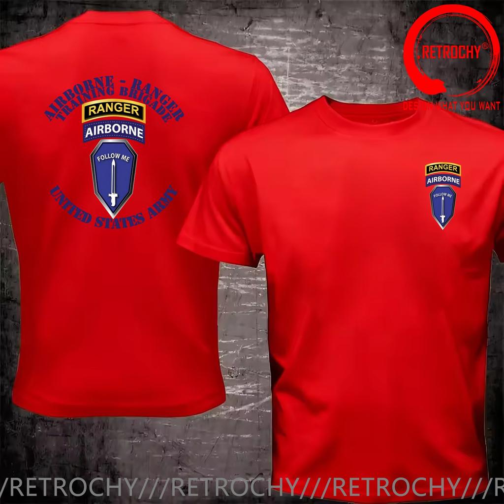 Funny Design US Army Airborne Infantry  Shirt Unisex Fashion Trendy Casual Clothing Stylish Tops Tee Shirt Leisure Tshirt Men's