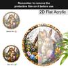 Acrylic Easter Bunny Suncatcher Stained Glass Effect Window Hanging Ornament Easter Lover Gifts