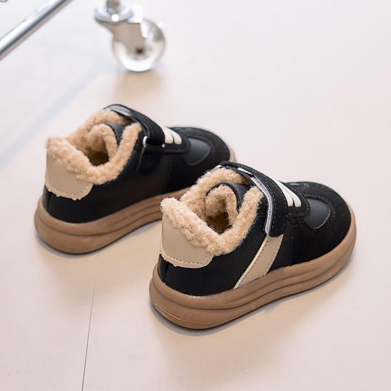 Warm Fleece Lined Low Top Casual Unisex Kids Sneakers For Toddlers