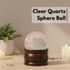 REMEDYWALA Garnet Sphere Ball, Natural Crystal Sphere Ball for Table Decor or Home Decor (Clear Quartz Sphereball)